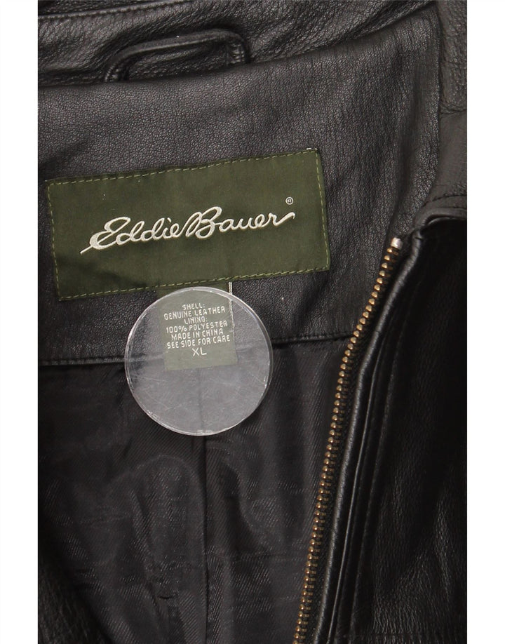 Męska kurtka skórzana Eddie Bauer UK 42 XL, czarna skóra