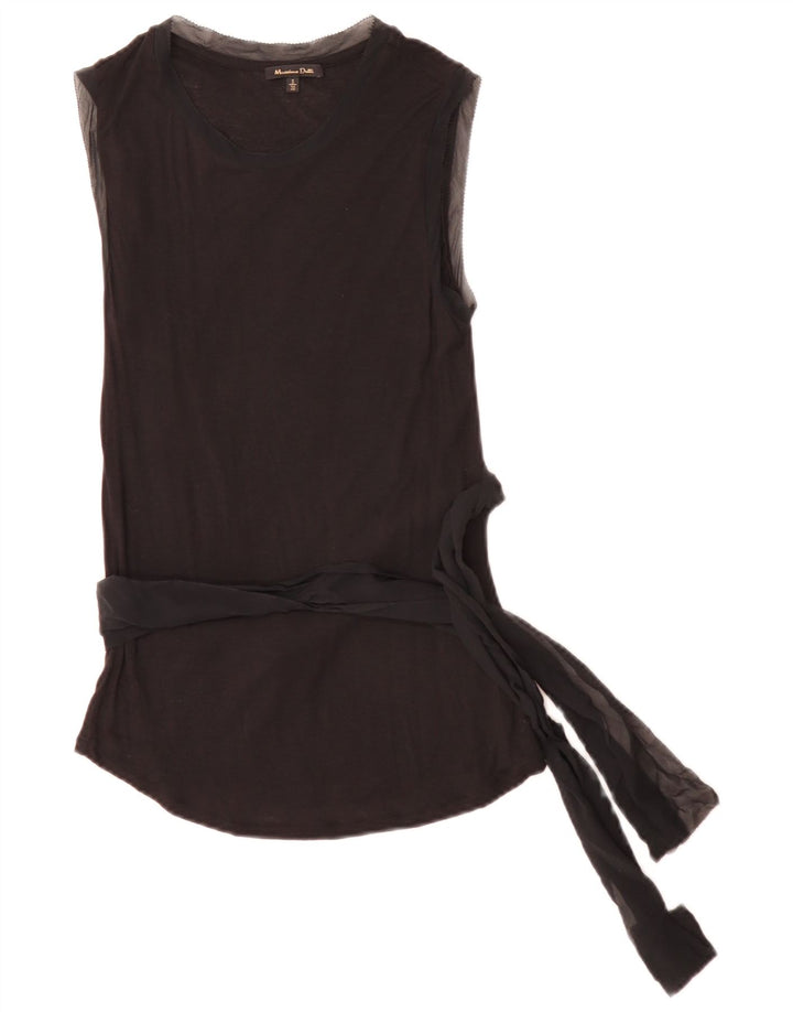 Damska bluzka bez rękawów Massimo Dutti Top UK 10 Small Black