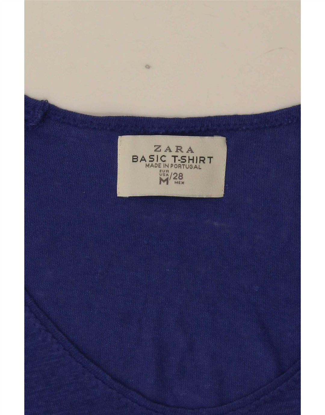 T-shirt damski Zara Top UK 14 Średni niebieski nakrapiany