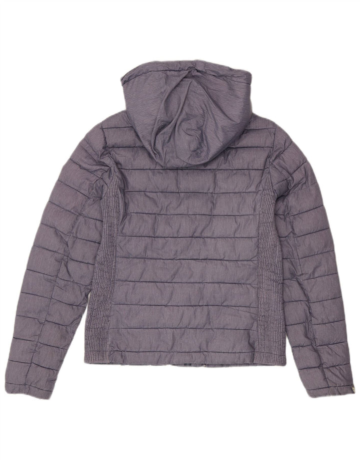 SUPERDRY Damska ocieplana kurtka z kapturem UK 12, średni granatowy poliester