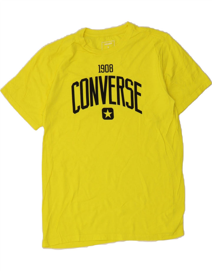 CONVERSE Mens Graphic T-Shirt Top Small Yellow Cotton Vintage Converse and Second-Hand Converse from Messina Hembry 
