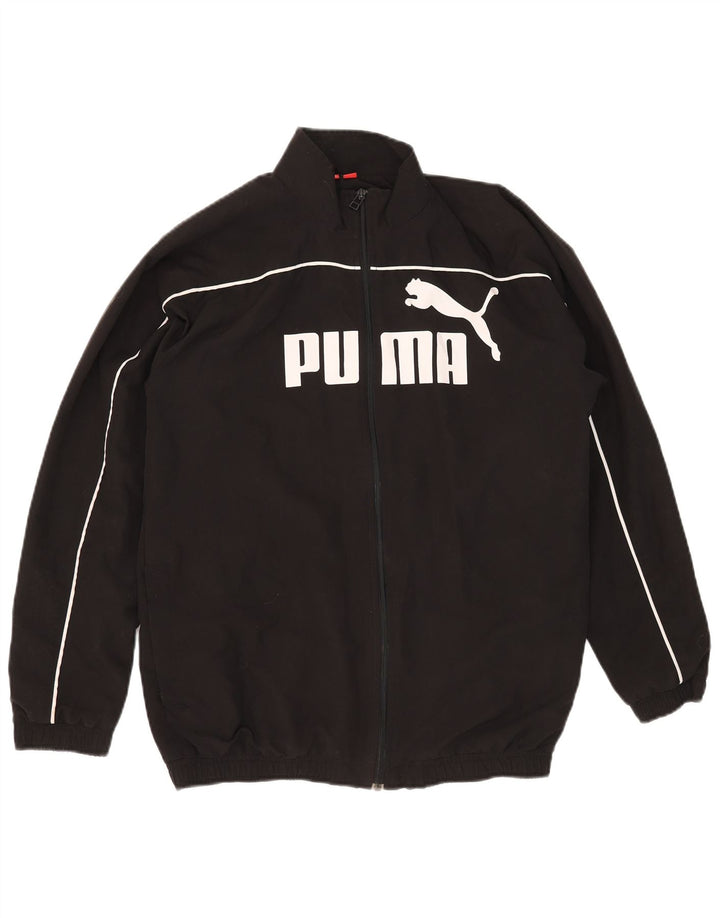 Chłopięca bluza dresowa Puma z grafiką, 15-16 lat, czarny poliester