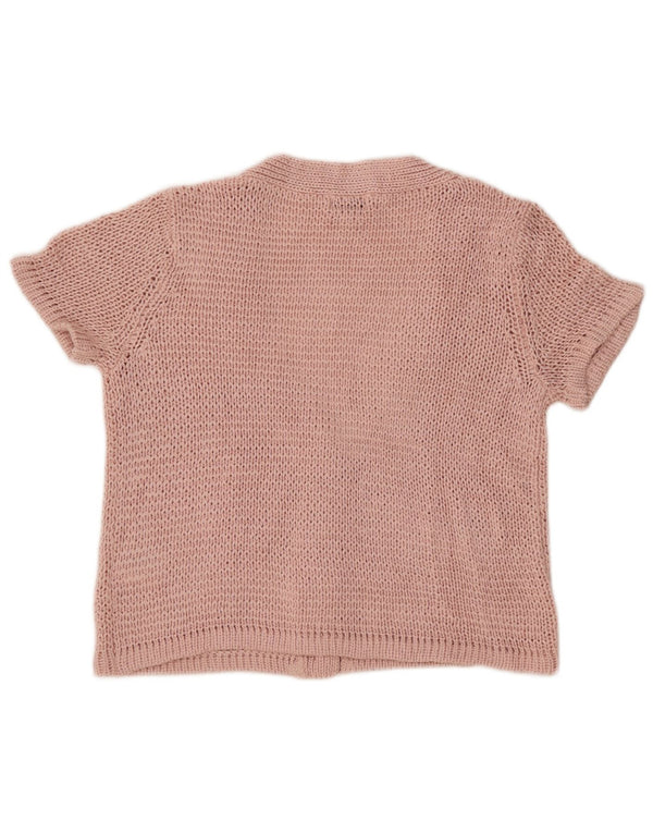 AMY VERMONT Damski sweter oversize z krótkim rękawem UK 20 2XL Różowy