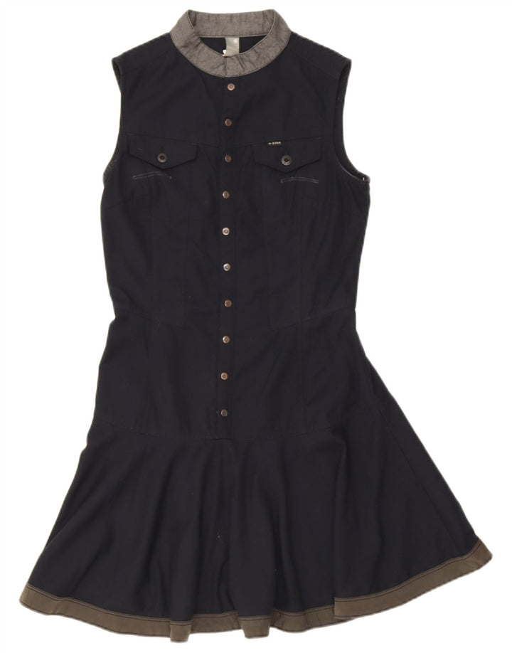 Damska sukienka o linii A bez rękawów G-Star UK 8, mały granatowy poliester