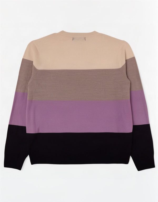 Marks & Spencer Damski sweter z dekoltem w łódkę, UK 14, duży, wielokolorowy