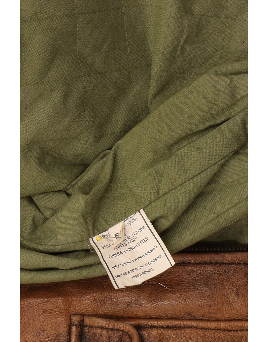 Vintage męska kurtka skórzana IT 56 2XL brązowa