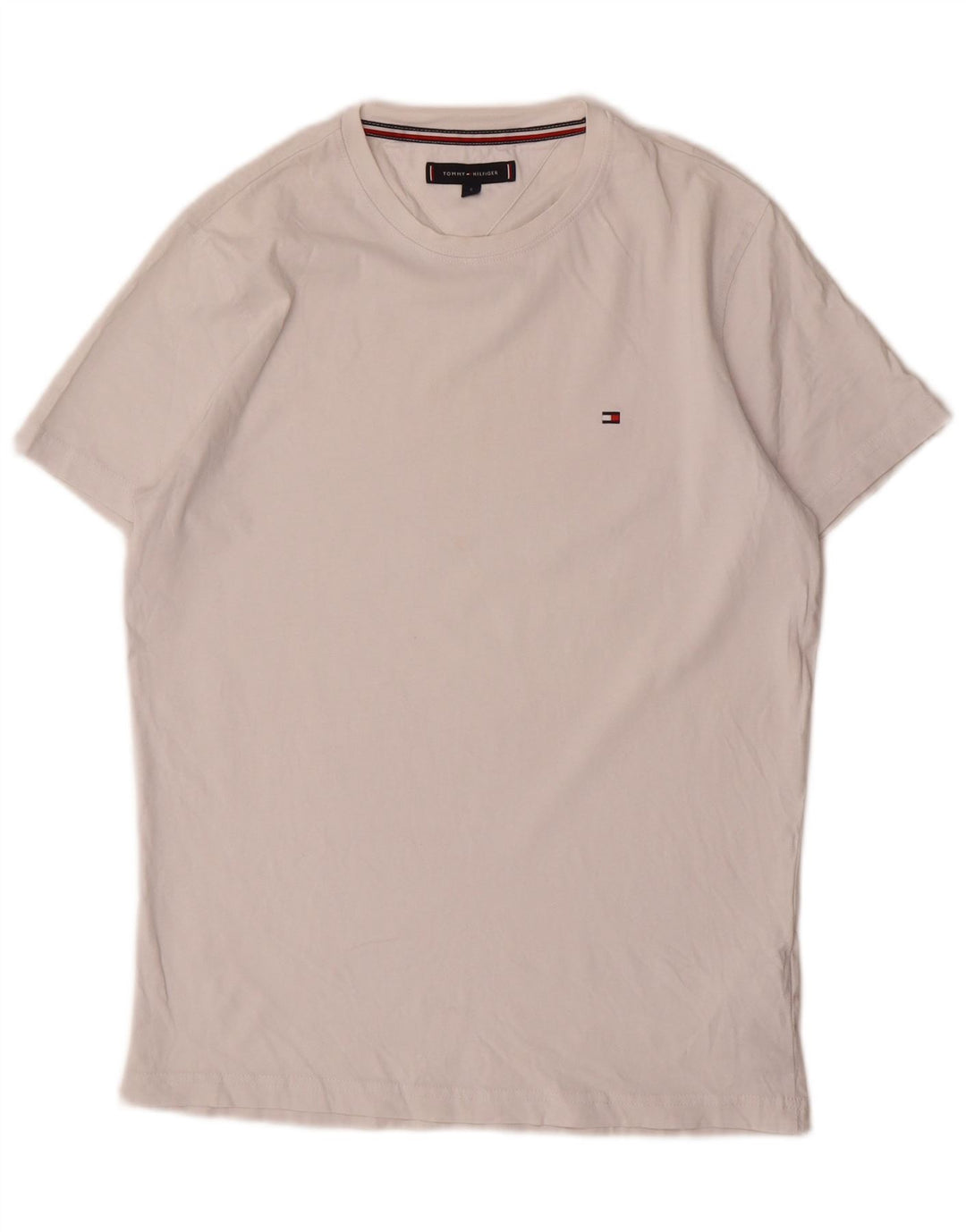 T-shirt męski Tommy Hilfiger, mały, biały, bawełniany