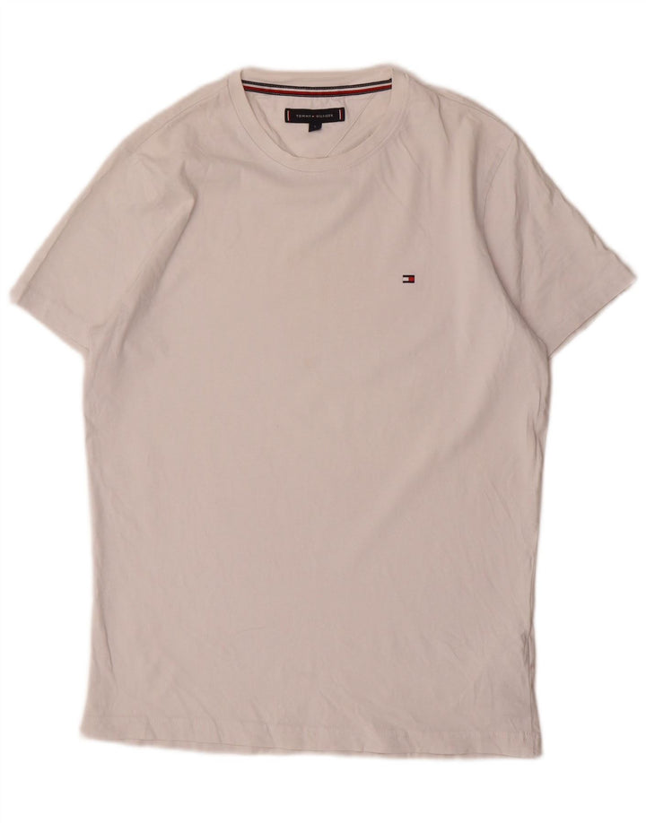 T-shirt męski Tommy Hilfiger, mały, biały, bawełniany