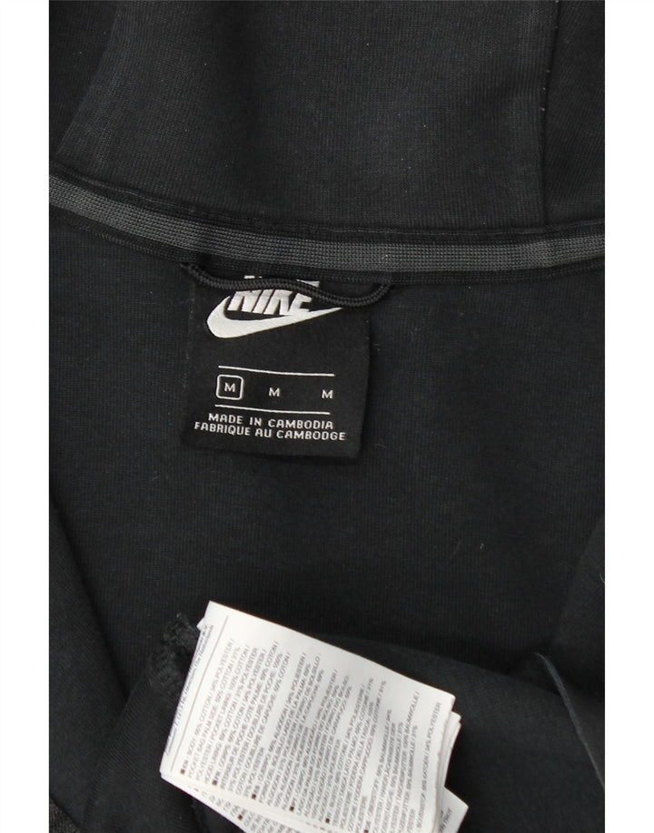 Męski sweter z kapturem i zamkiem błyskawicznym Nike, średni czarny, bawełniany