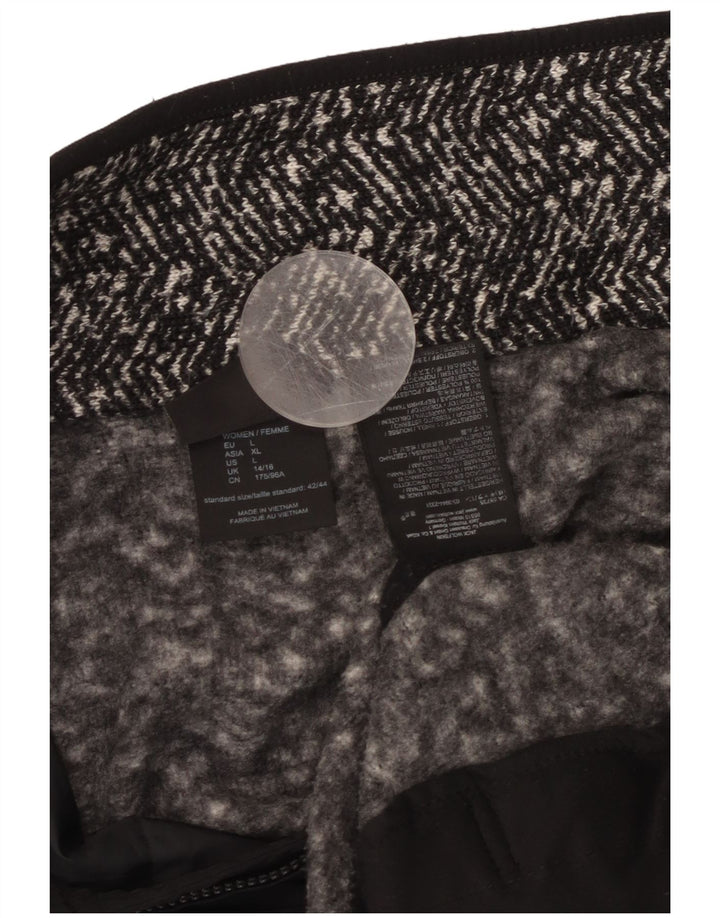 Damska kurtka dresowa JACK WOLFSKIN UK 14/16, duża, czarna, w jodełkę