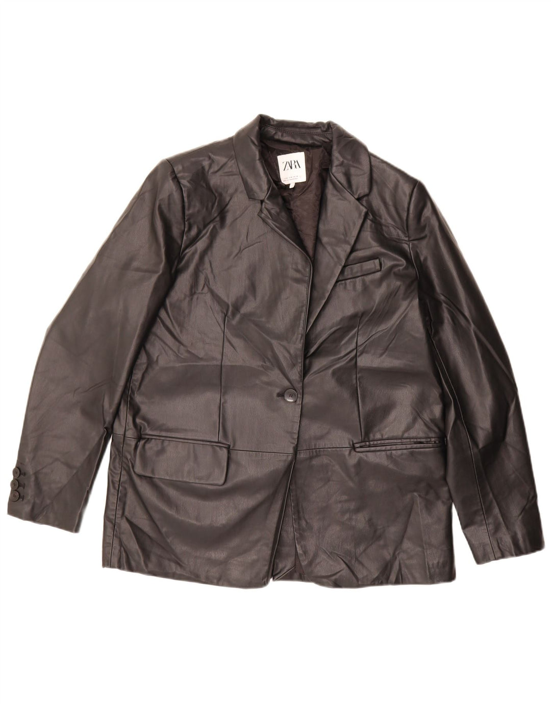 Damska marynarka Zara Oversize zapinana na 1 guzik, UK 14, średnia czarna