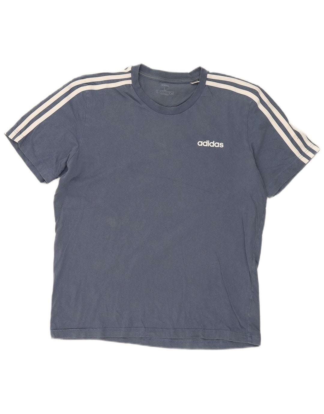 Adidas Męski T-shirt Top Duży Niebieski Bawełniany
