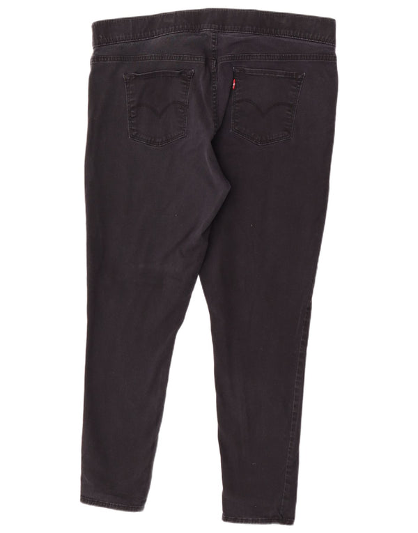 Spodnie damskie Levi's Skinny US 20 2XL W40 L28 Czarna bawełna