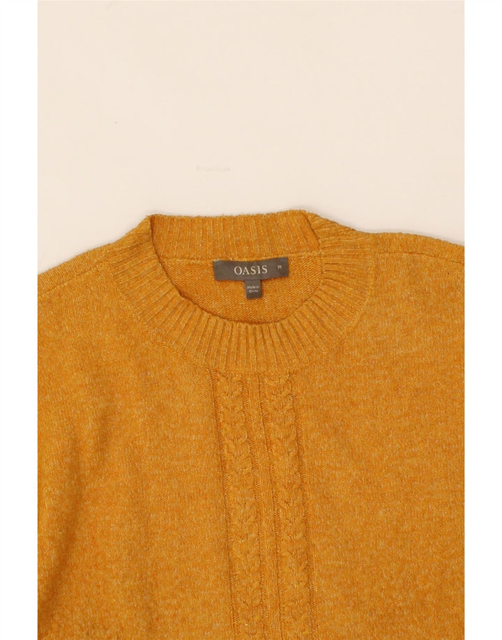 OASIS Womens Crew Neck Jumper Sweater UK 14 Medium Yellow Polyester Vintage Oasis and Second-Hand Oasis from Messina Hembry 