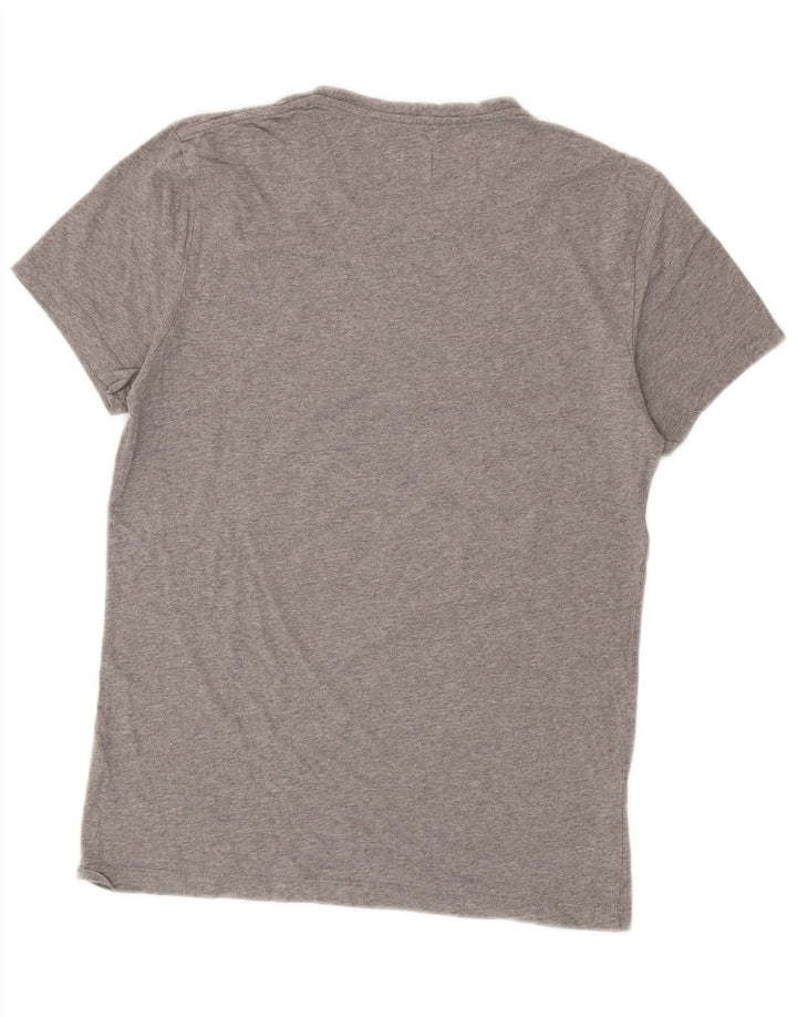 Męski T-shirt z grafiką JACK WILLS, mały, szary, bawełniany