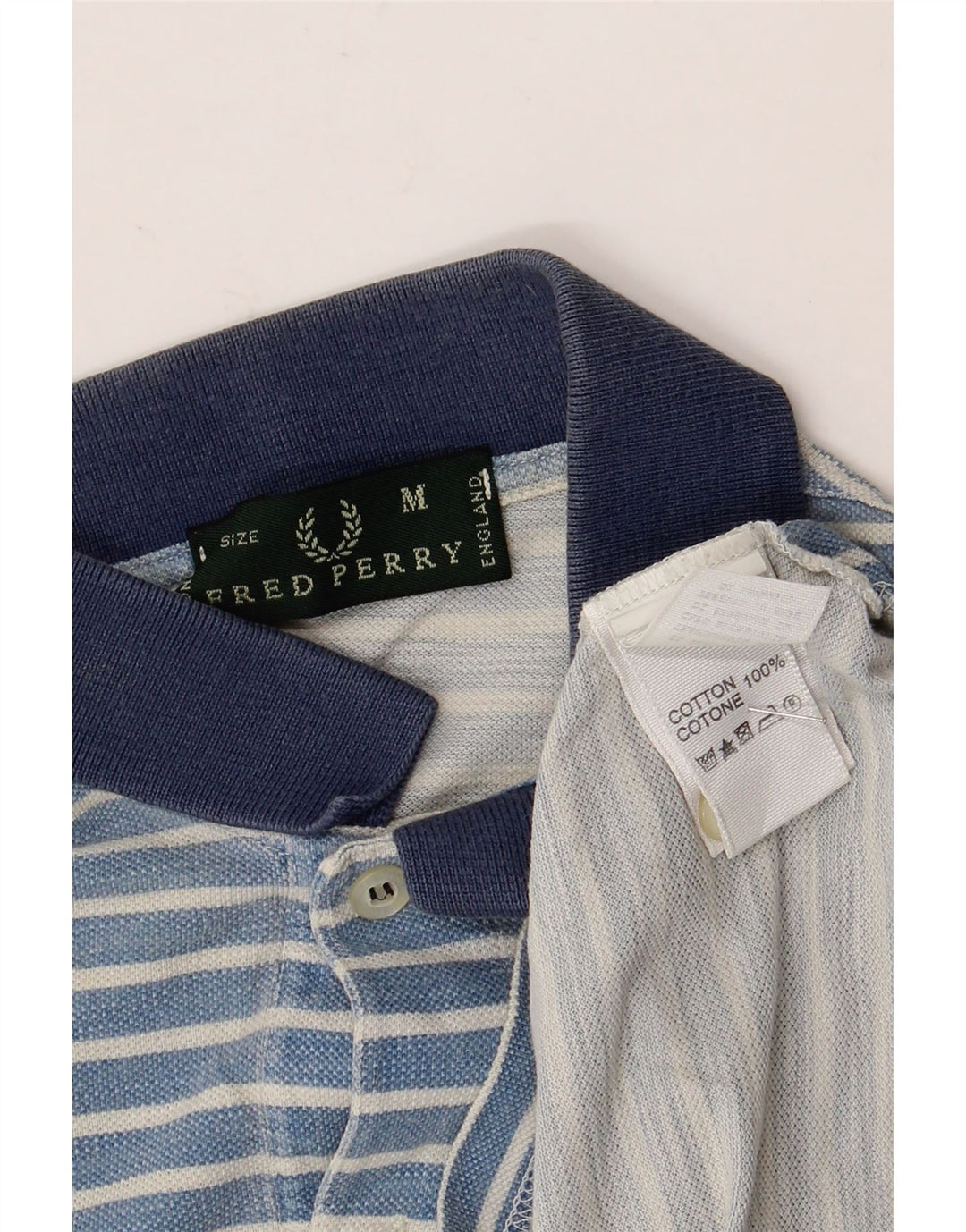 Męska koszulka polo Fred Perry, bawełniana w średnie niebieskie paski