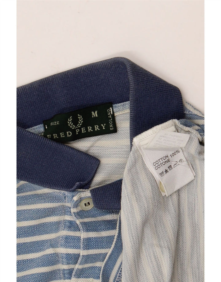 Męska koszulka polo Fred Perry, bawełniana w średnie niebieskie paski
