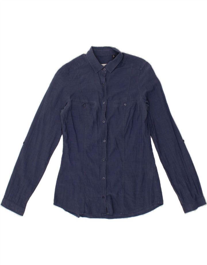 MASSIMO DUTTI Womens Washed Shirt EU 36 XS Blue Cotton Vintage Massimo Dutti and Second-Hand Massimo Dutti from Messina Hembry 