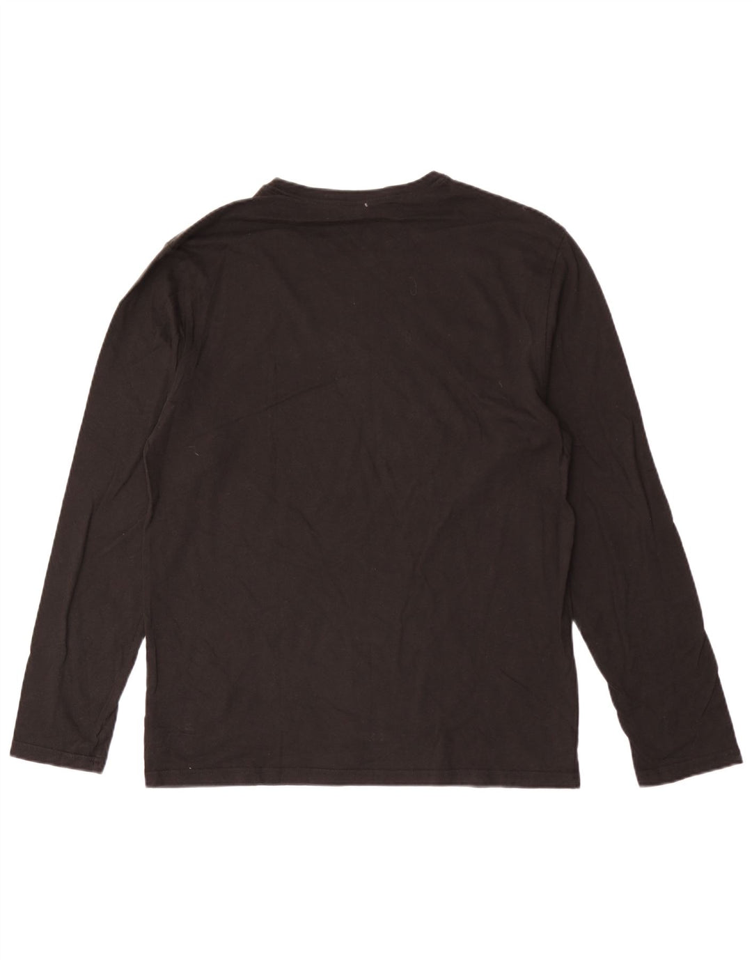 CALVIN KLEIN Męski top z długim rękawem, duży, czarny, bawełniany