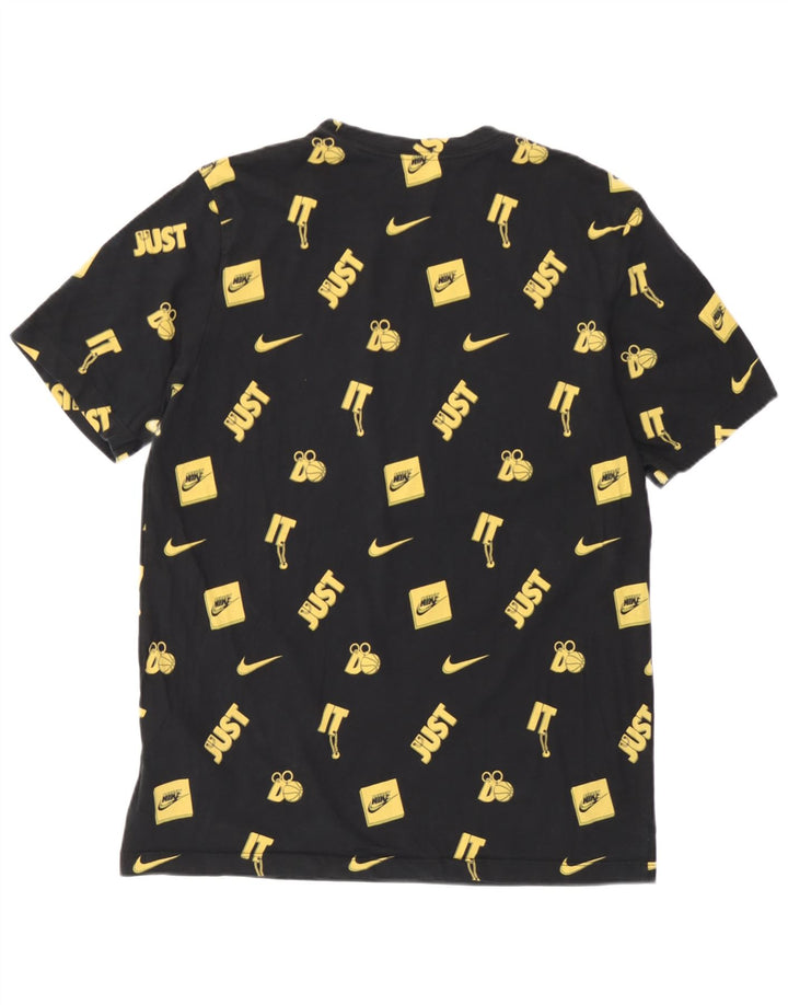 Męska koszulka z grafiką Nike, średnia czarna, geometryczna bawełna