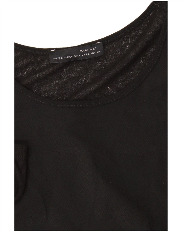 Damska sukienka maxi z długim rękawem Zara UK 10, mała czarna