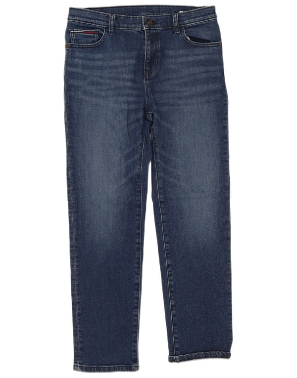 Tommy Hilfiger Proste dżinsy chłopięce 13-14 lat W28 L25 Granatowa bawełna