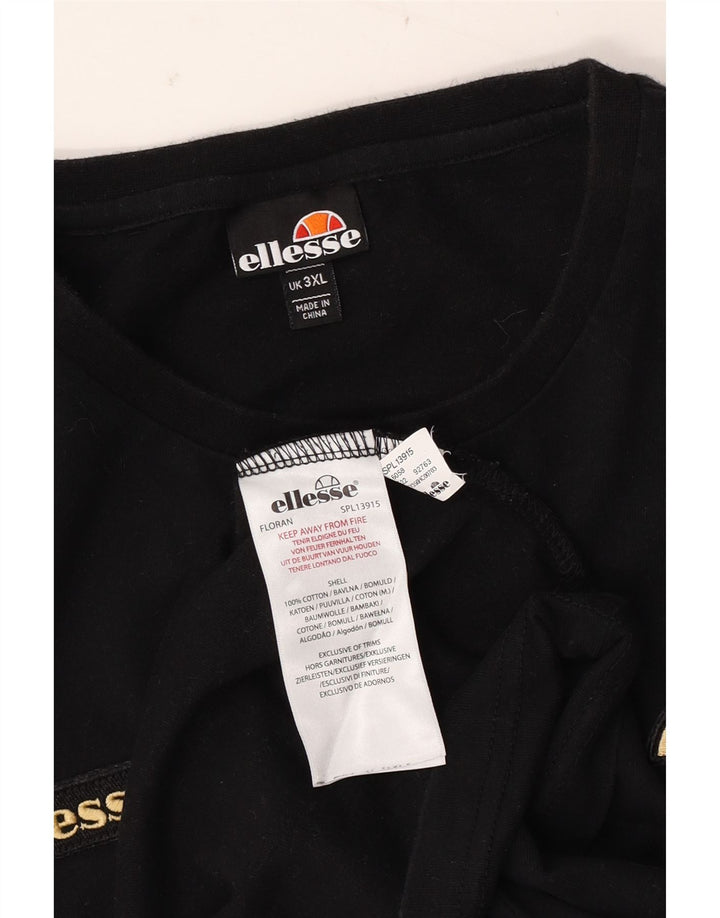 T-shirt męski ELLESSE 3XL, czarny, bawełniany