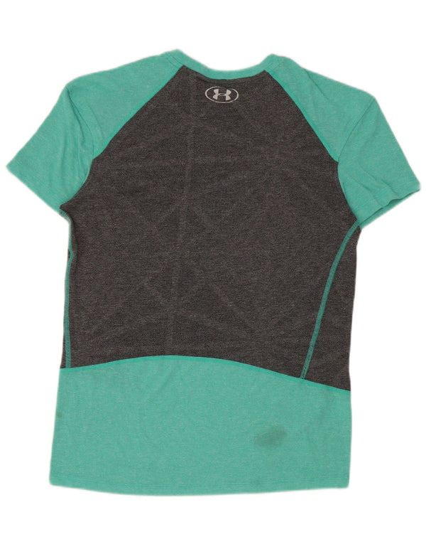 Damska koszulka Under Armour Heat Gear Top UK 10 w małych zielonych blokach kolorów