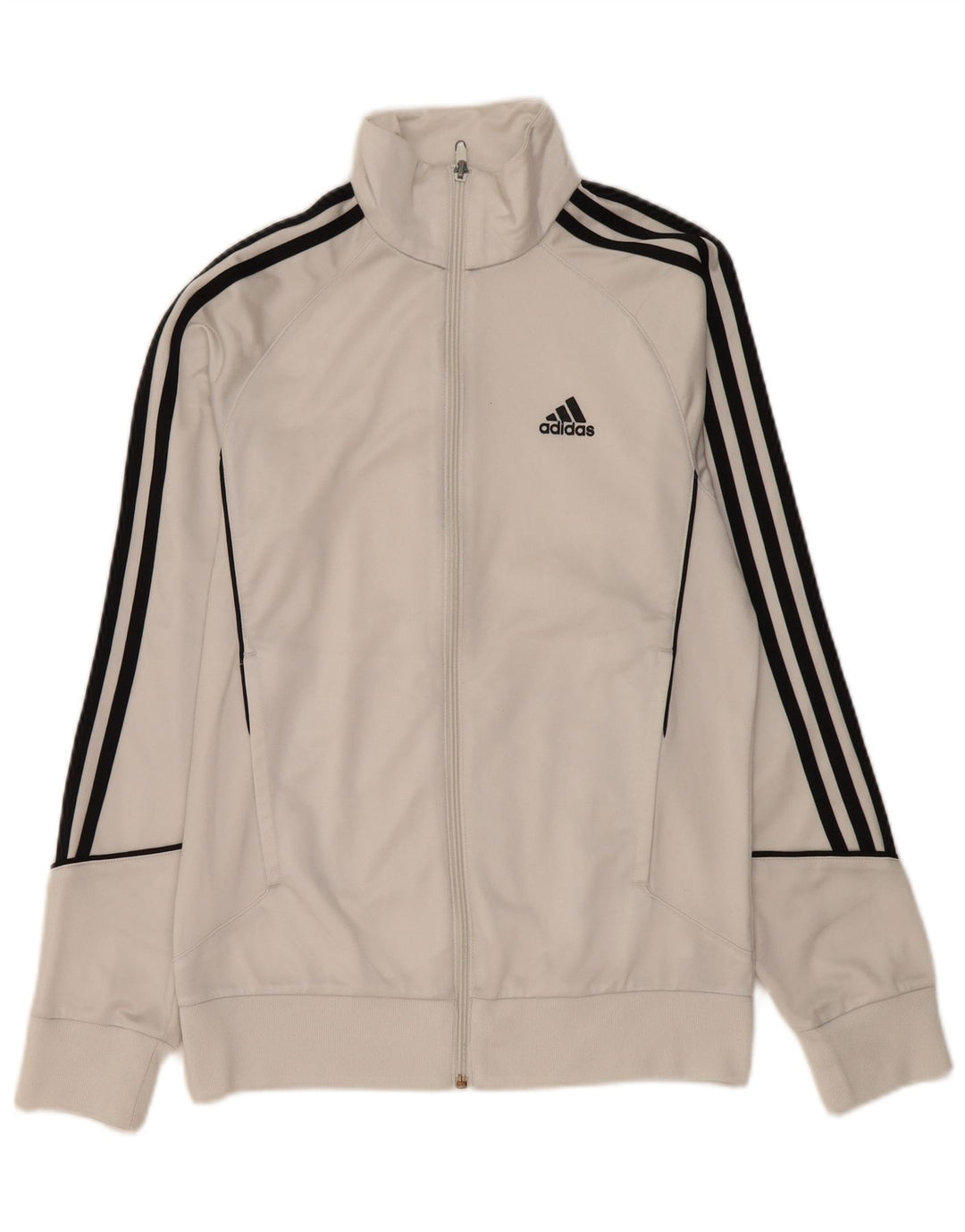 Adidas Męska bluza dresowa Top Jacket UK 36/38 Mały biały poliester