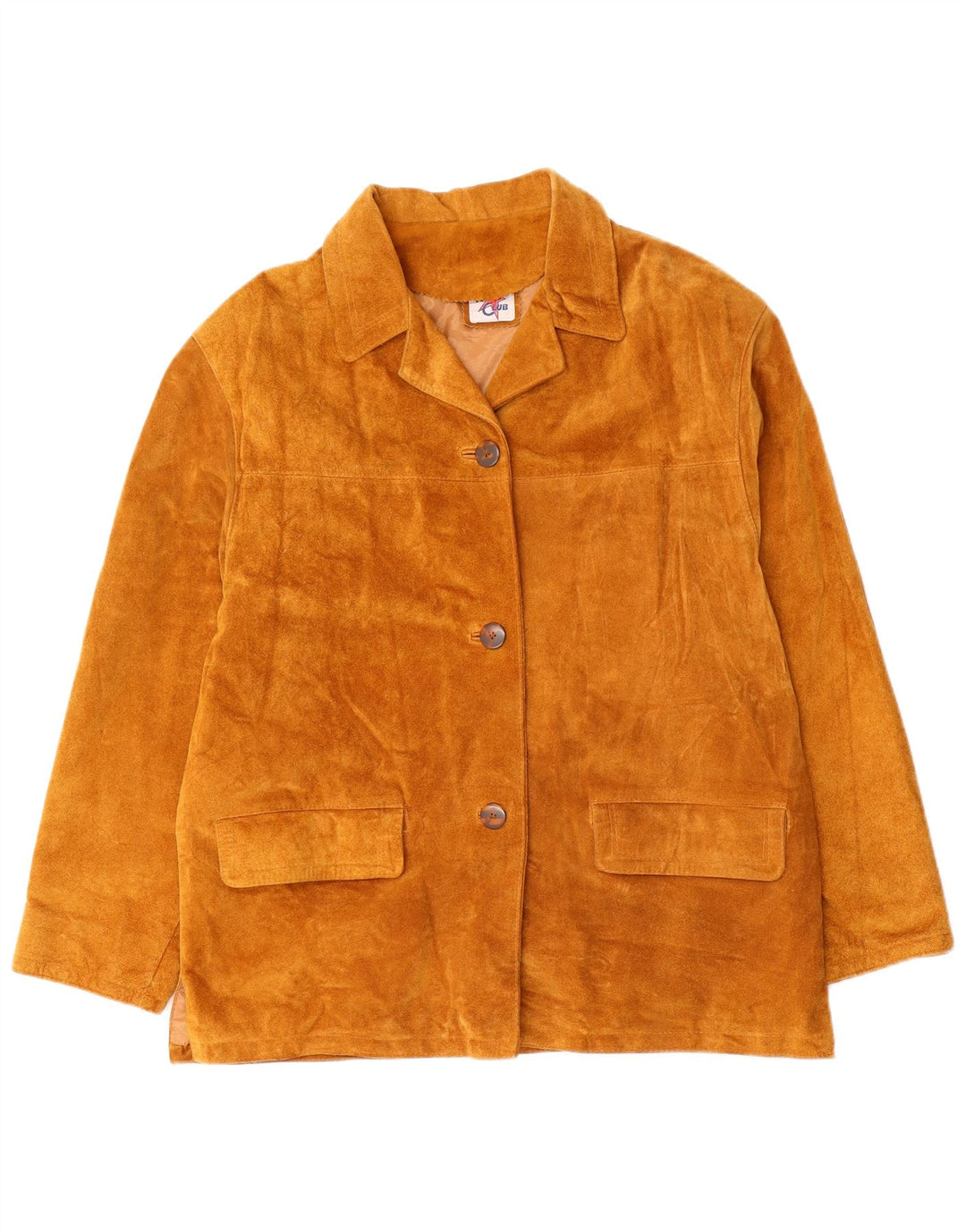 Vintage damska zamszowa kurtka UK 16, duża, brązowa, skórzana, retro