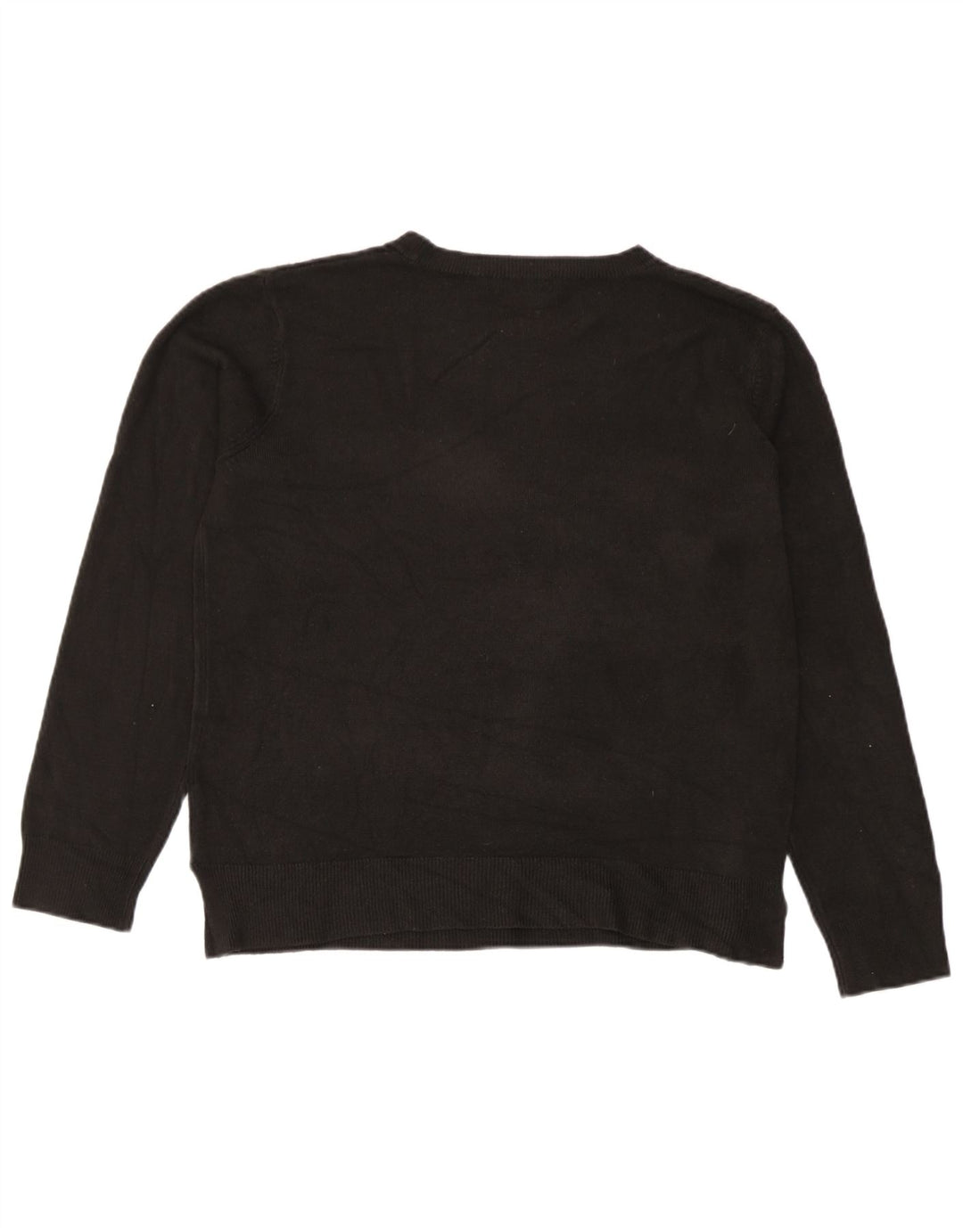 Marks & Spencer Damski sweter z okrągłym dekoltem UK 14, średni czarny akryl