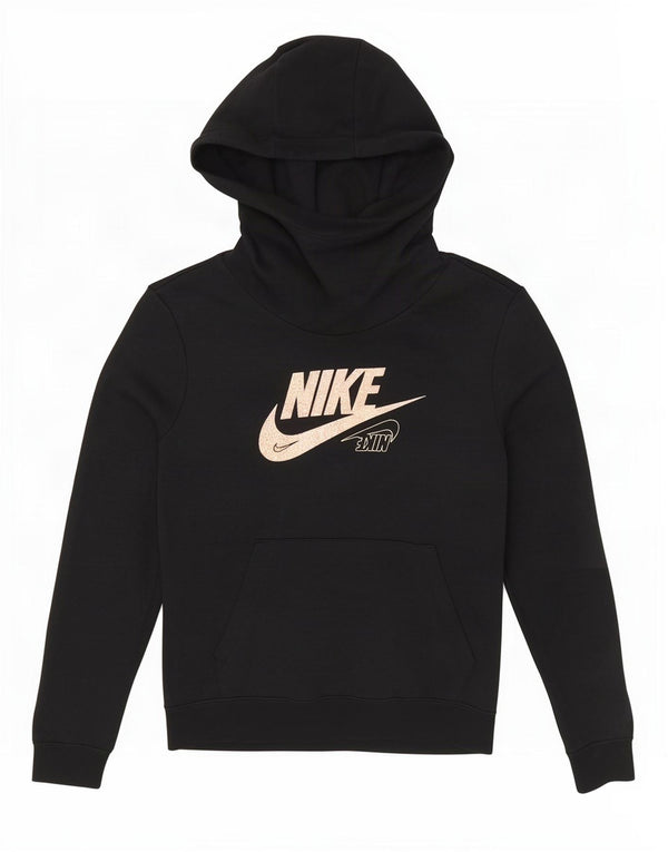 Damski sweter z kapturem Nike Graphic Oversize UK 10, mały, czarny, bawełniany