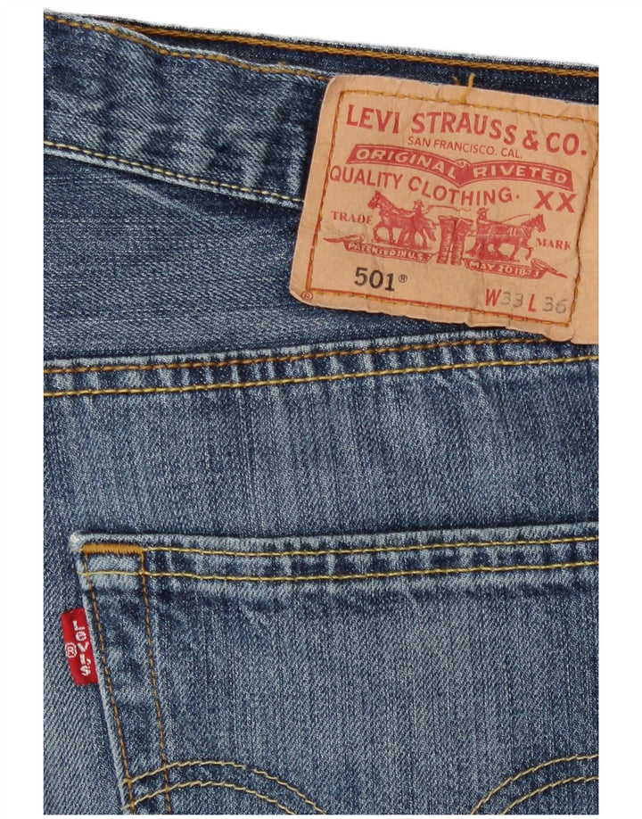 Męskie jeansy Levi's 501 Straight W33 L27 Niebieskie