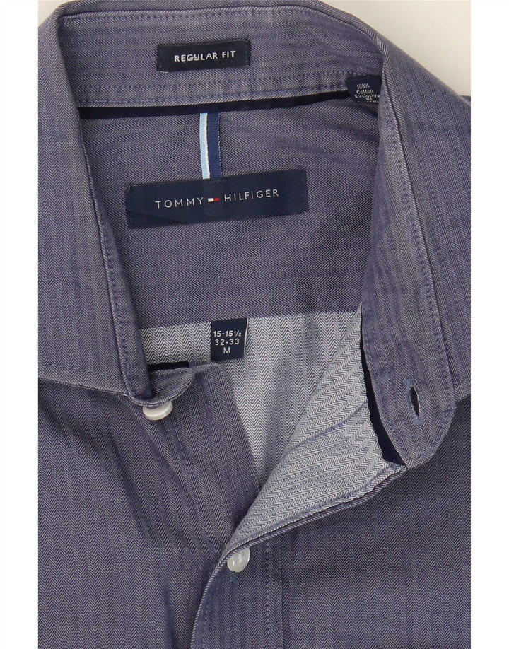Koszula męska Tommy Hilfiger rozmiar 15 1/2 Średni granatowy w jodełkę