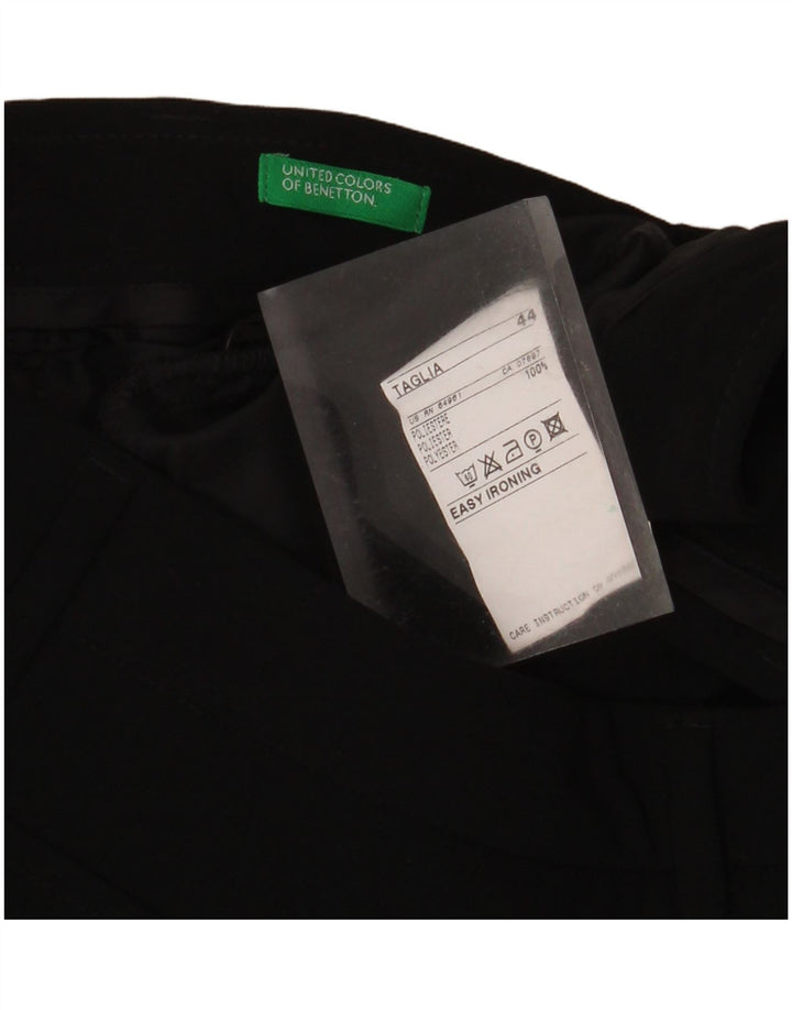 Damskie spodnie Bootcut Benetton IT 44 Medium W30 L34 Czarny poliester