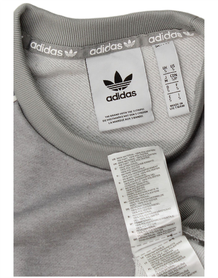 Bluza męska Adidas, mała, szara, z poliestru