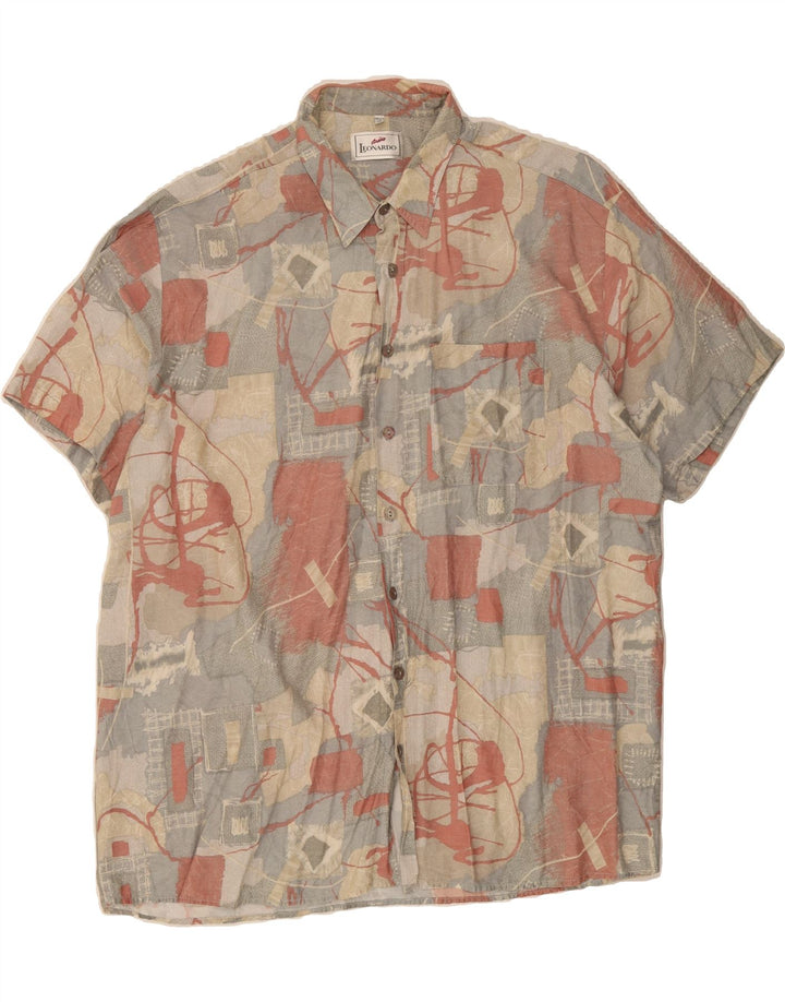 STUDIO LEONARDO Mens Abstract Pattern Shirt Size 48 2XL Multicoloured Vintage Studio Leonardo and Second-Hand Studio Leonardo from Messina Hembry 