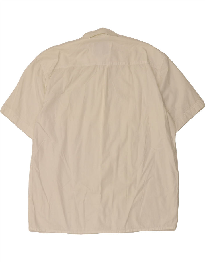 GALILEO Mens Short Sleeve Shirt Size 43/44 XL White Vintage Galileo and Second-Hand Galileo from Messina Hembry 