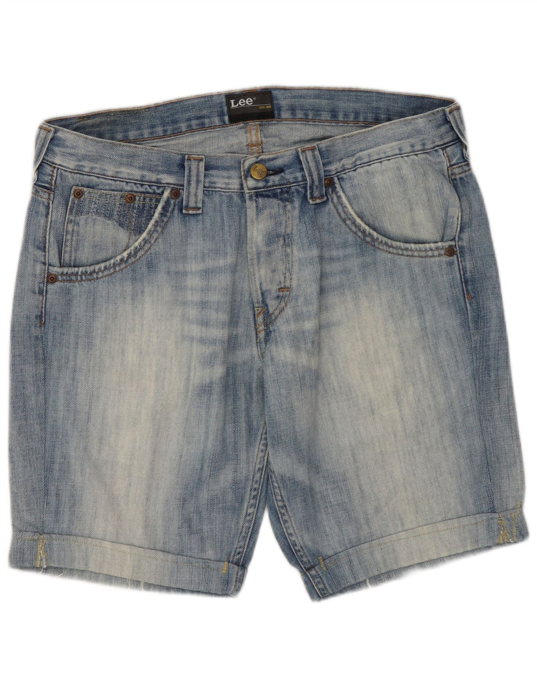 Męskie spodenki jeansowe Lee Ripley W31, średnioniebieskie, bawełniane