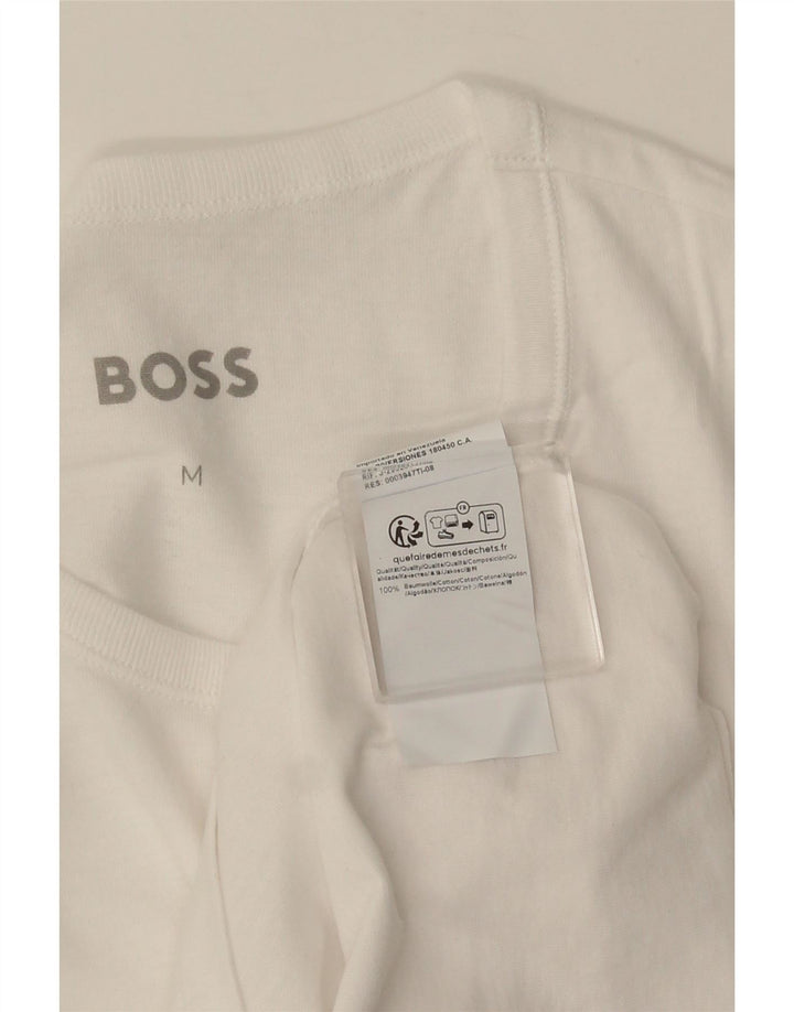 Koszulka męska HUGO BOSS Top, średnia, biała bawełna