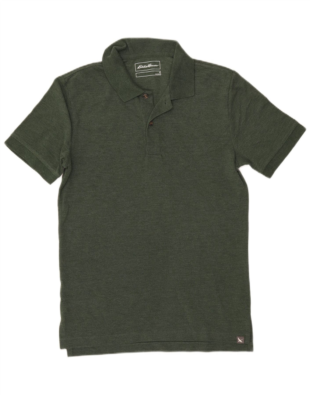Męska koszulka polo EDDIE BAUER, mała, zielona, bawełniana