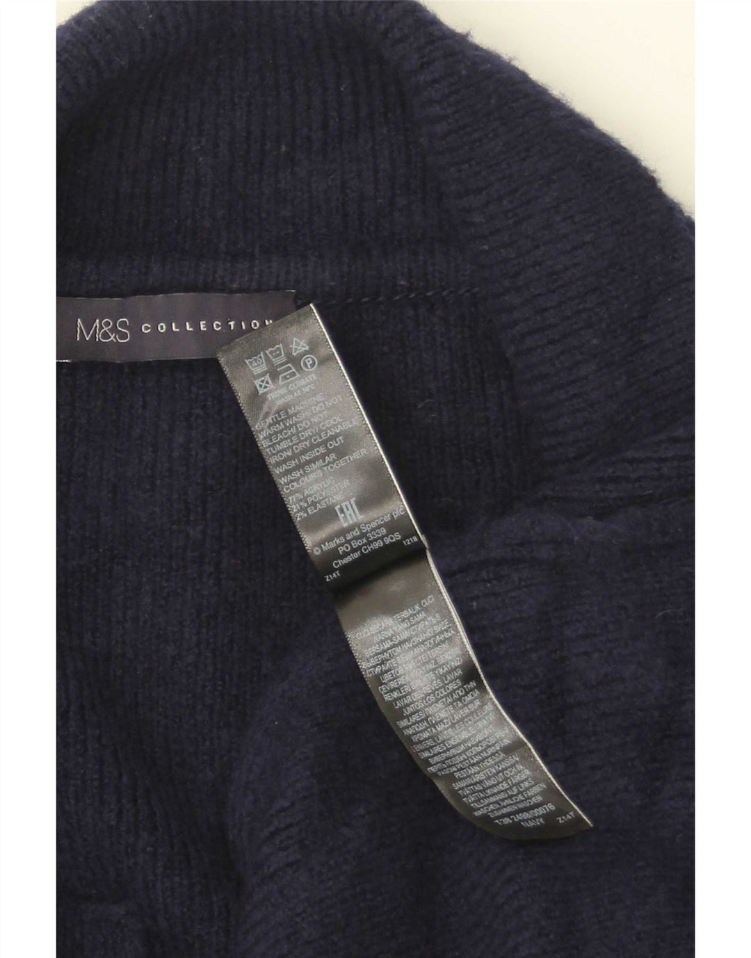 Sweter damski Marks & Spencer Longline Cardigan UK 16, duży, granatowy