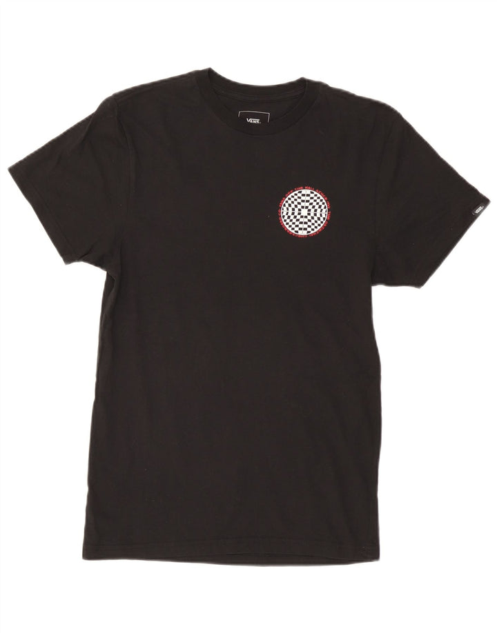 Męski T-shirt z grafiką Vans, mały, czarny, bawełniany