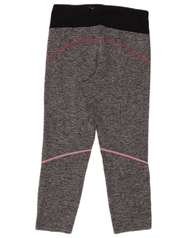 Damskie legginsy Capri MARKS & SPENCER UK 10, małe, szare, z blokami kolorów