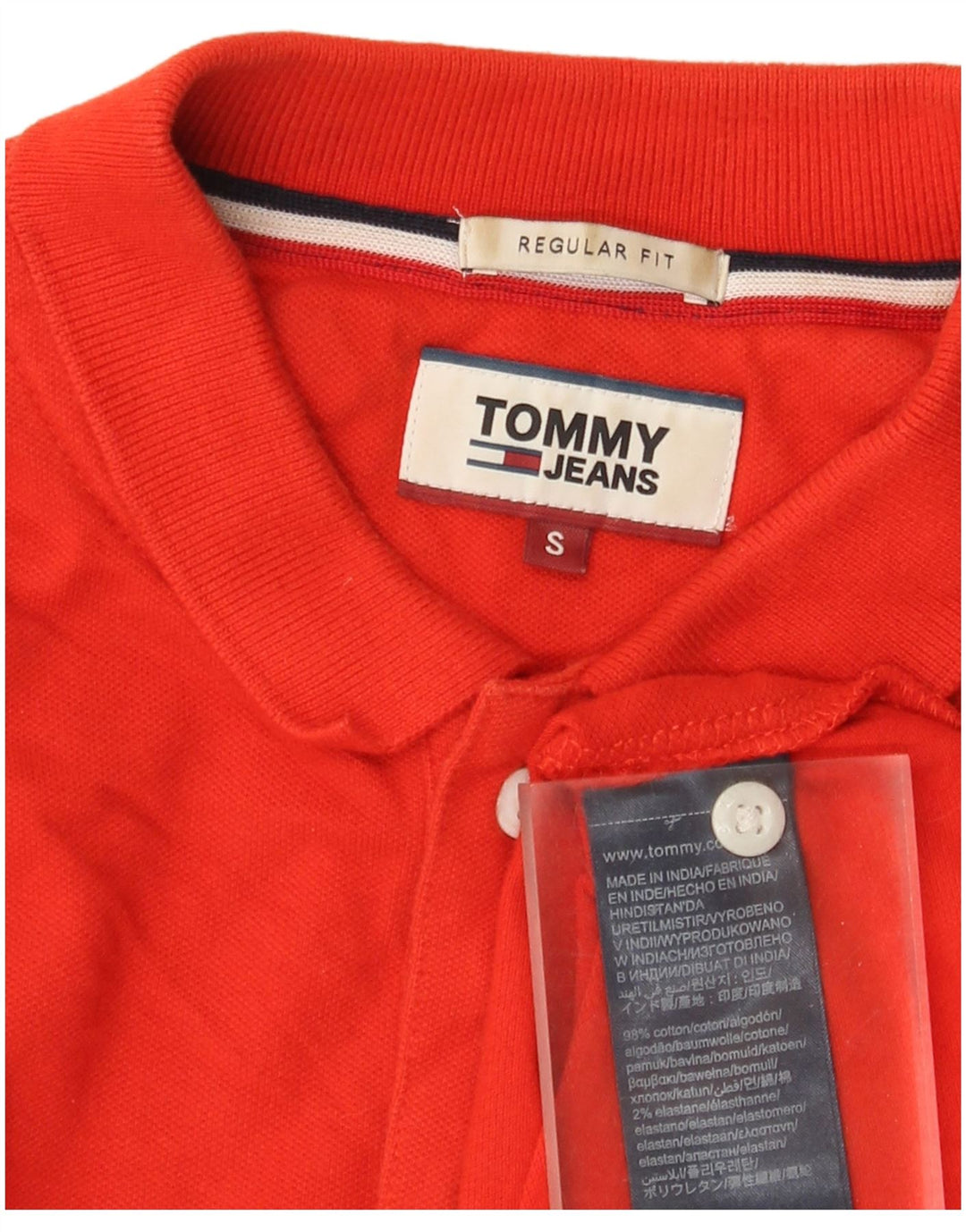 Męska koszulka polo Tommy Hilfiger o regularnym kroju, mała, czerwona, bawełniana