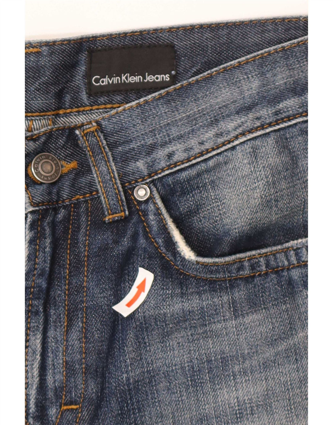 Męskie proste dżinsy Calvin Klein W28 L30 Niebieskie bawełniane