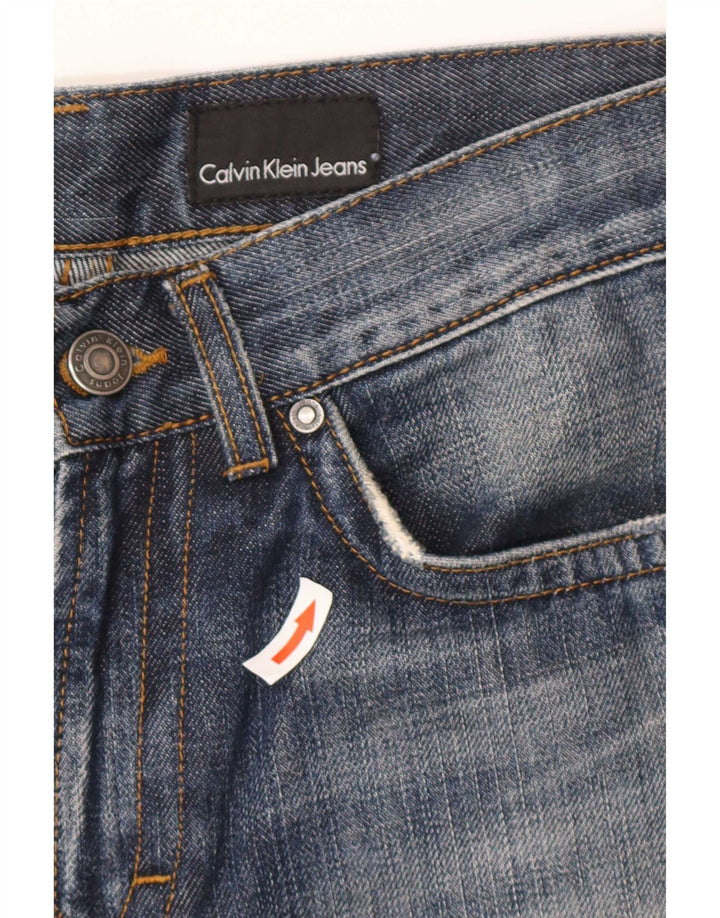Męskie proste dżinsy Calvin Klein W28 L30 Niebieskie bawełniane