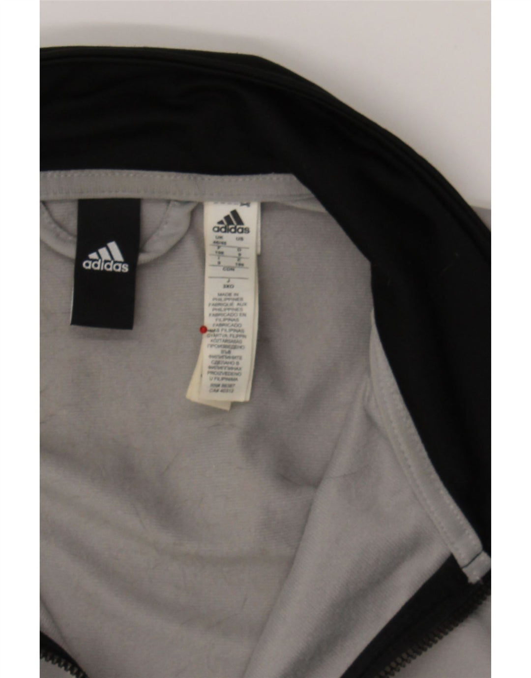 ADIDAS Mens Tracksuit Top Jacket UK 46/48 XL Black Colourblock Polyester Vintage Adidas and Second-Hand Adidas from Messina Hembry 