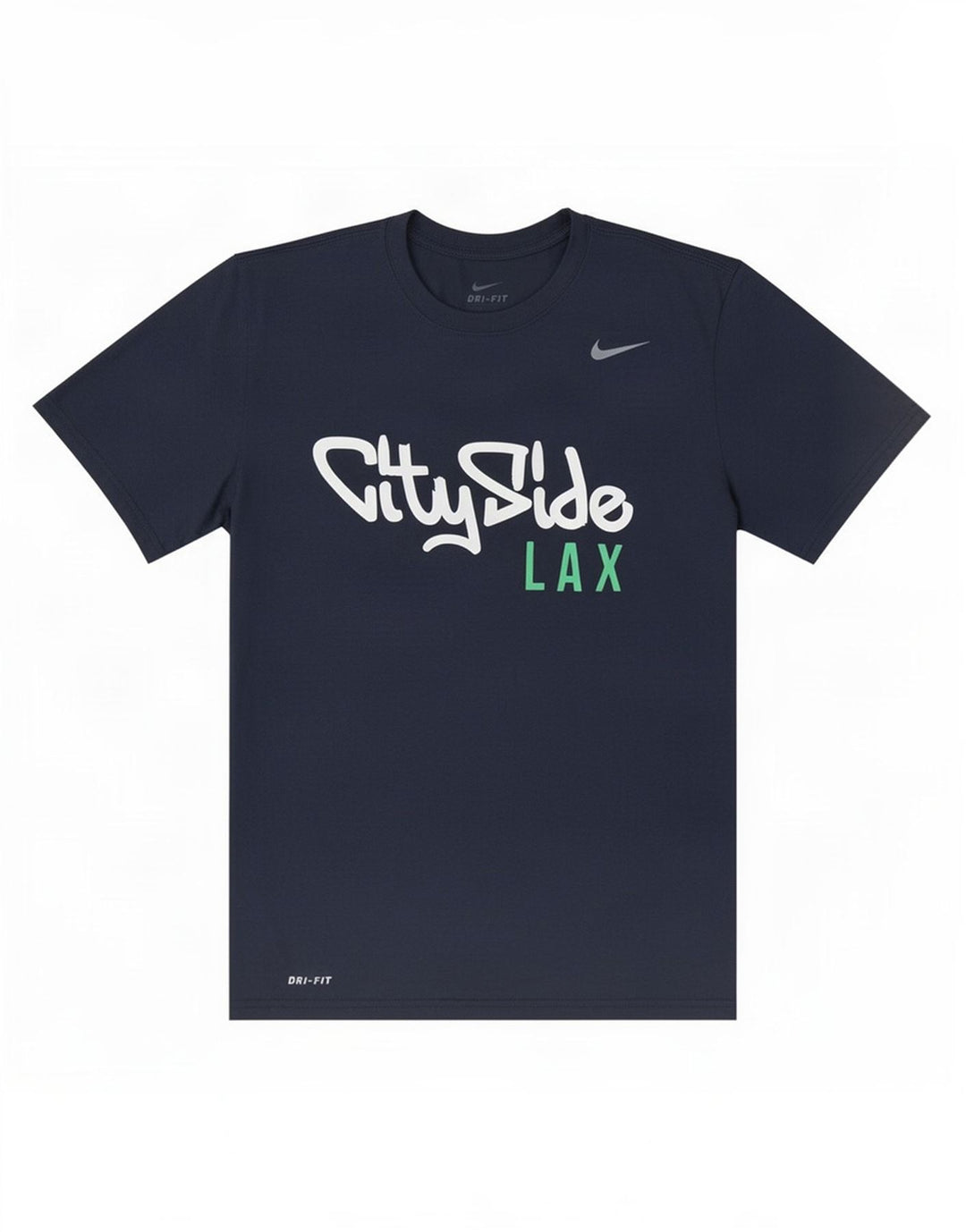 Męska koszulka z grafiką Nike Dri Fit, średni granatowy poliester
