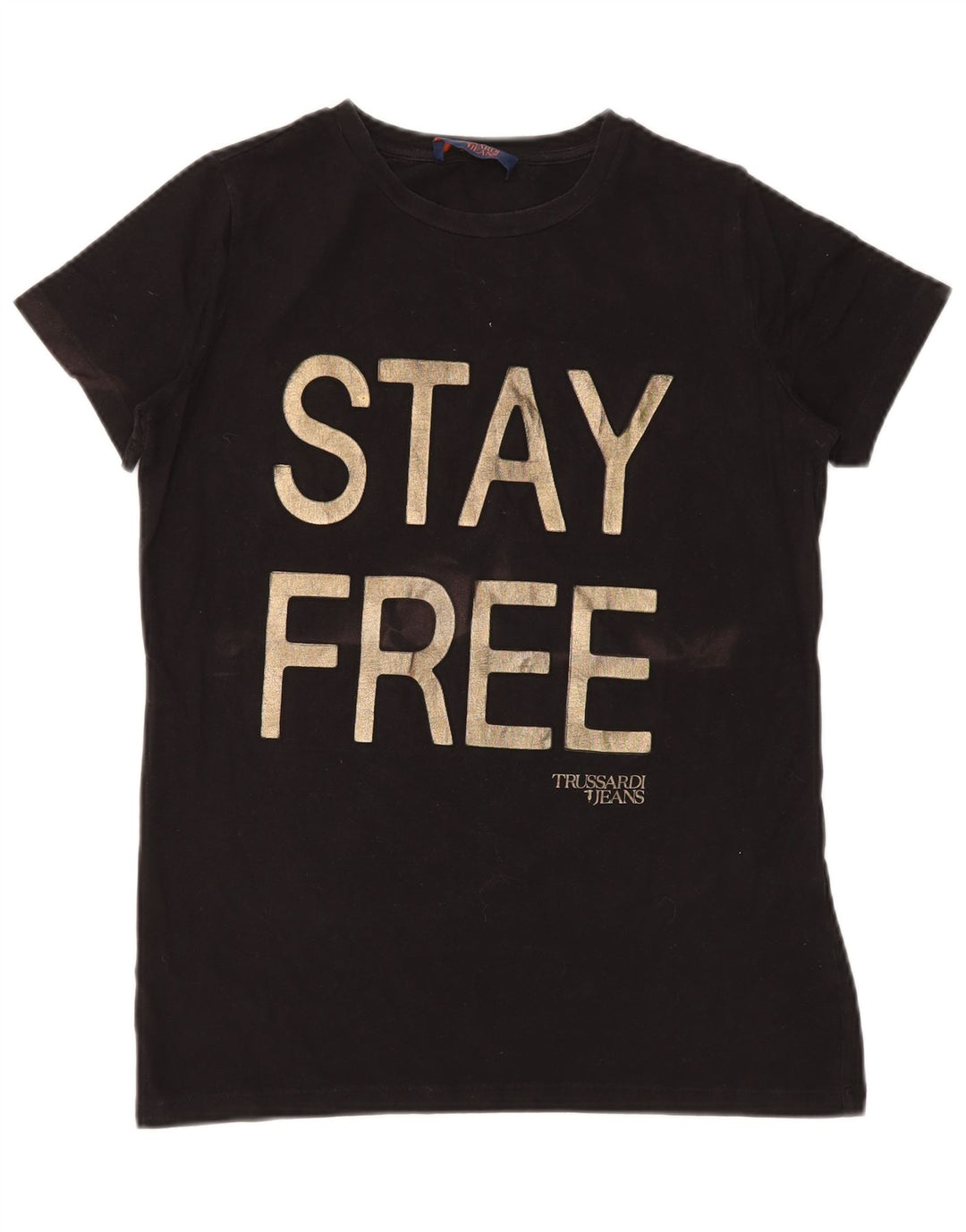 Damska koszulka graficzna Trussardi Jeans Top UK 14 Medium Black